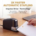 Bostitch Impulse 45 Sheet Electric Stapler Value Pack - Double Heavy Duty, No-Jam with Trusted Warranty Guaranteed by Bostitch, Black/Gray (B8E-Value), 1-Pack
