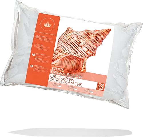 Miniatura 2 de Canadian Down  Feather Co  Almohada de dormir firme de plumón blanco 625 relleno tamaño King carcasa de 500 hilos 100 algodón fabricada en Canadá