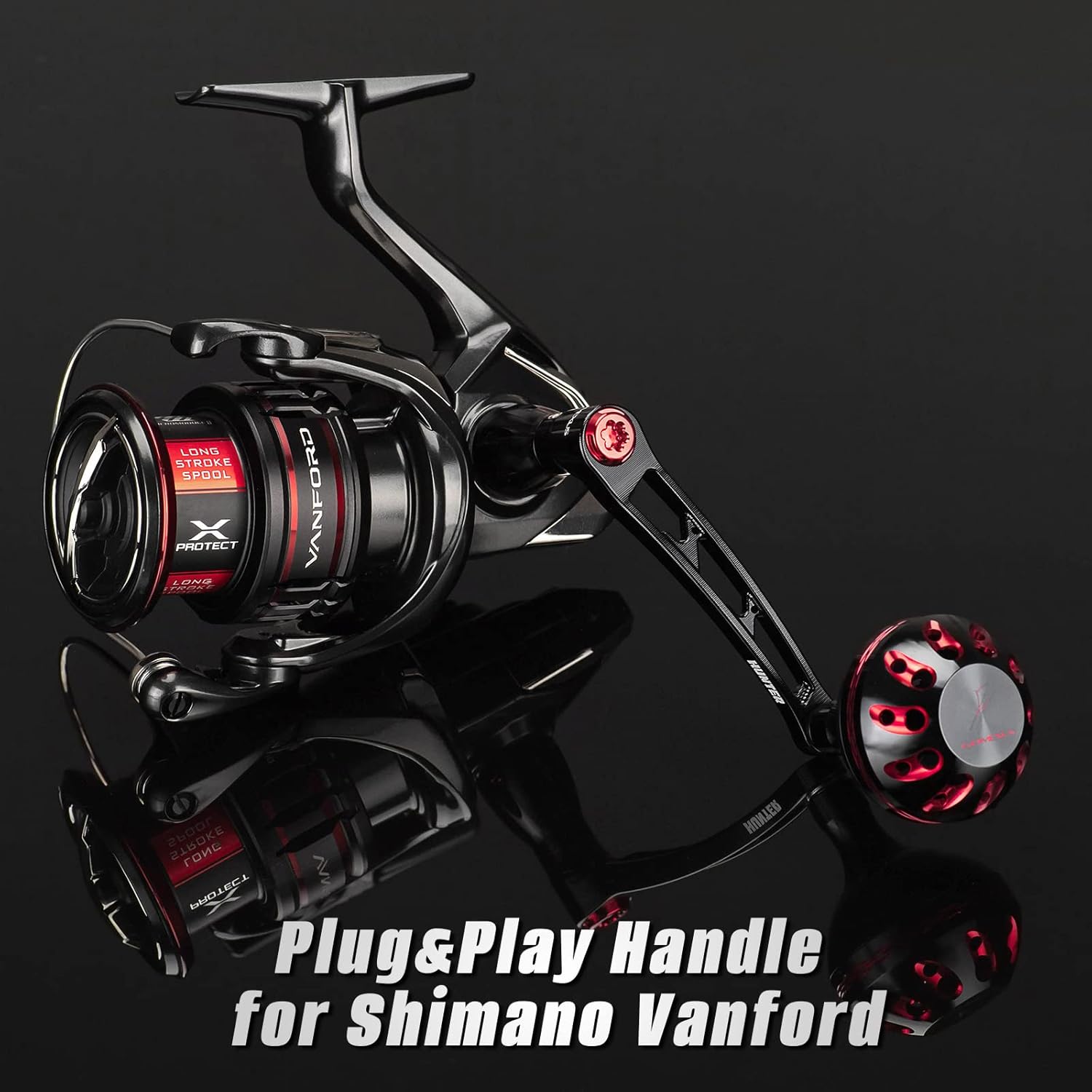 GOMEXUS Power Handle for Shimano Stradic FL FM Stella Vanford Vanquish Nasci Twinpower 1000-5000 Spinning Reel Handle