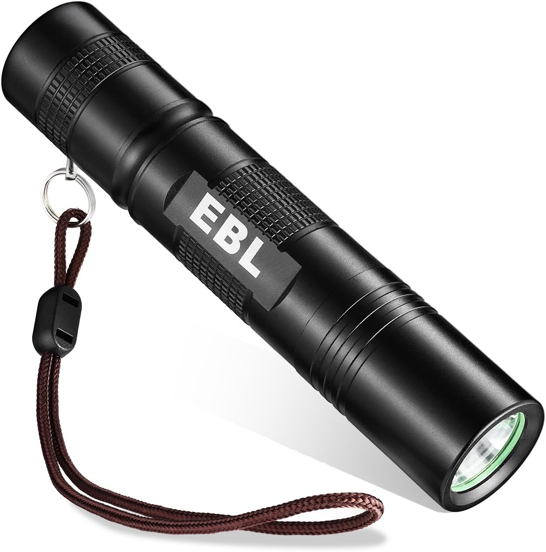 EBL Mini LED Flashlight, Pocket-Sized LED Torch, Super Bright 350 Lumens CREE LED, IP65 Waterproof, 5 Modes High/Medium/Low/Strobe/SOS/for Indoors and Outdoors