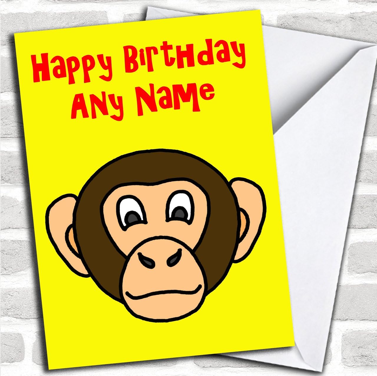 Affe Cartoon Face individuell Glückwünsche zum Geburtstag, Geburtstag