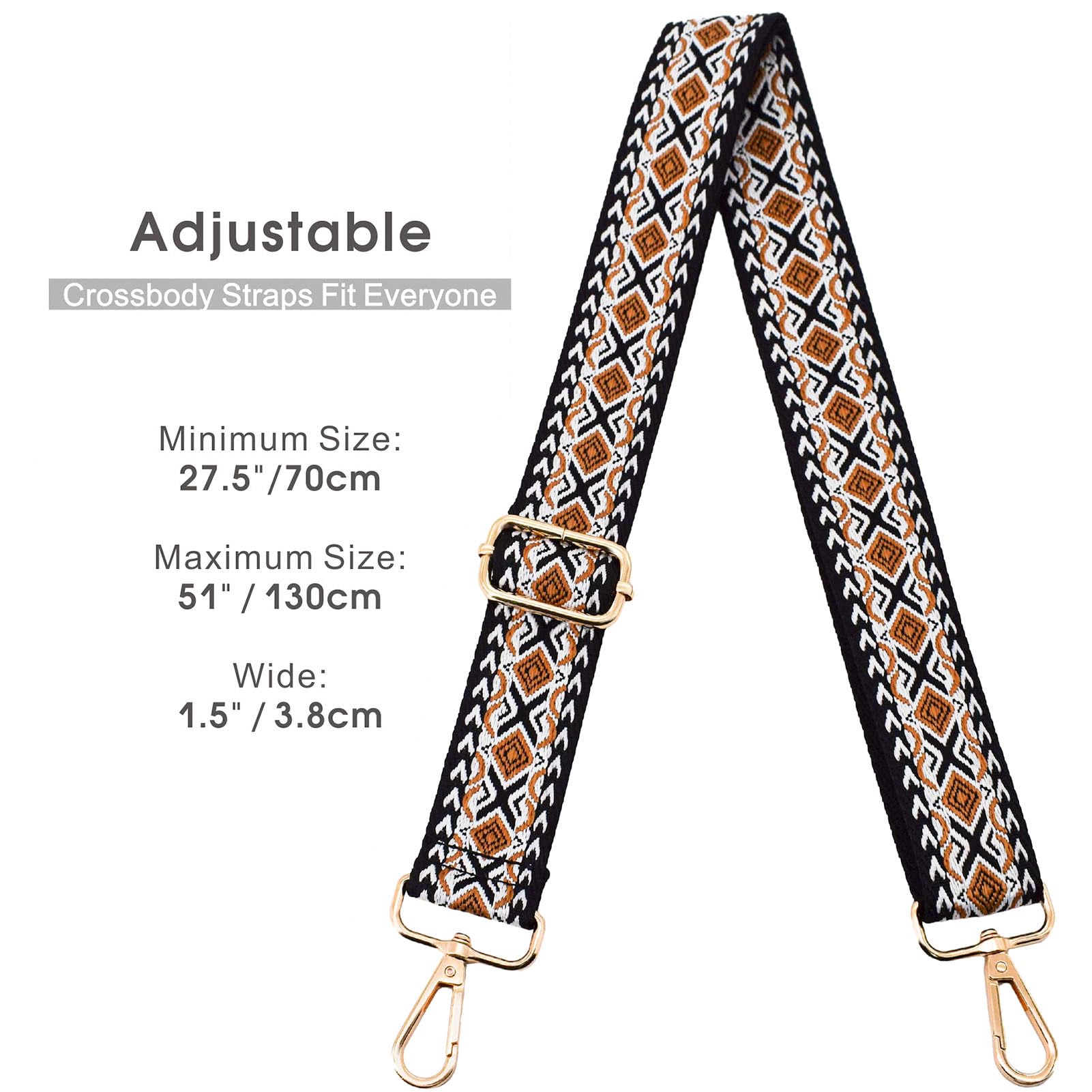 ROYGBCP Wide Purse Strap for Crossbody Handbag Replacement Bag Straps Shoulder Strap Adjustable Crossbody Straps for Handbag… - Image 2