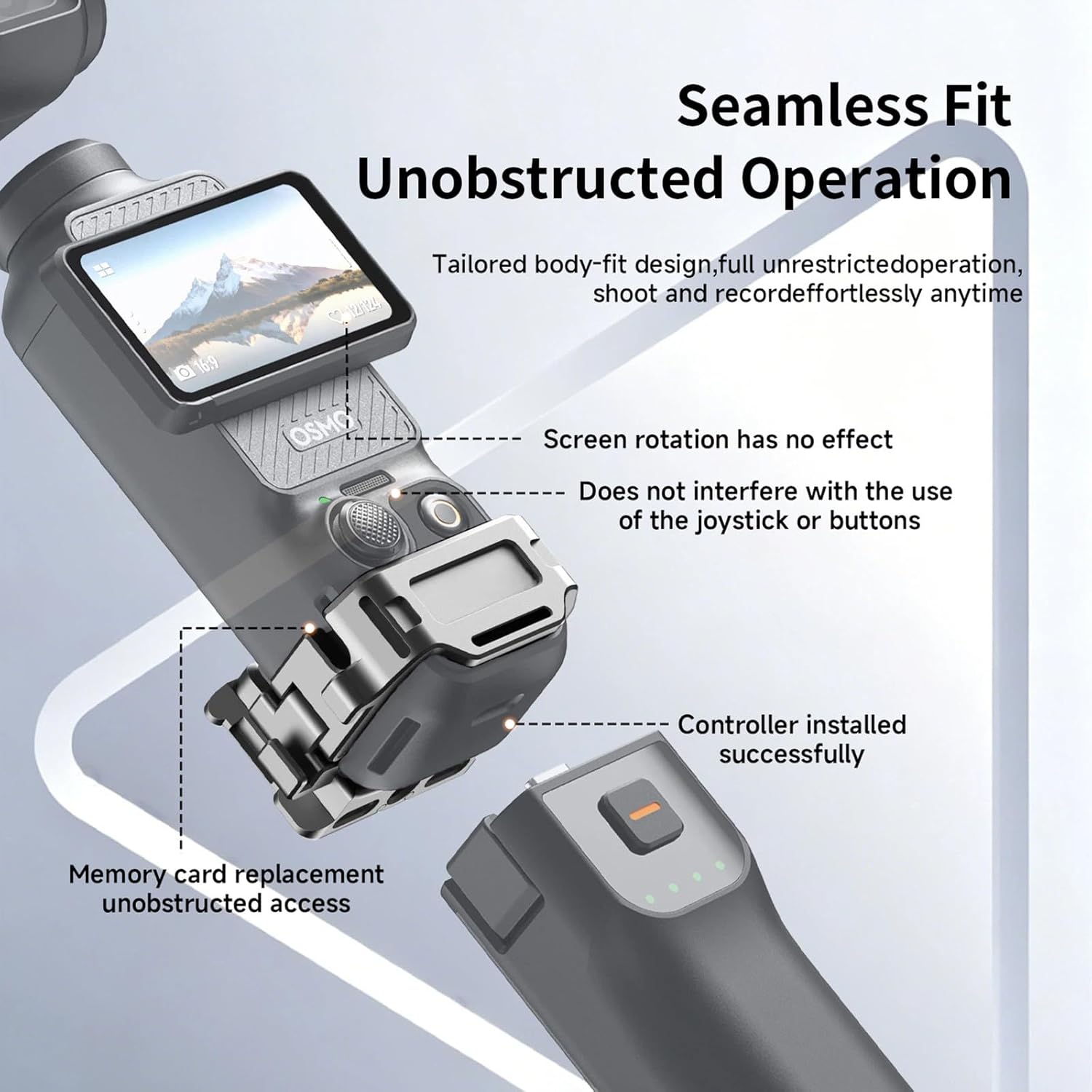 Magnetic Mount Stand Adapter Compatible with DJI Osmo Pocket 4/3 Accessories, Aluminum Alloy Magnet Expansion Adapter with 1/4'' Screw Holes & Cold Shoe, 180° Adjustable Desktop Holder