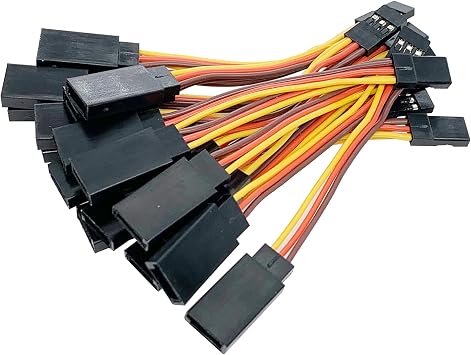 10pcs Servo Y Splitter Cable, JR Futaba 1 Male to 2 Female | RC Harness,RC extension wire for car, airplane, helicopter, drone and boat model servo wiring