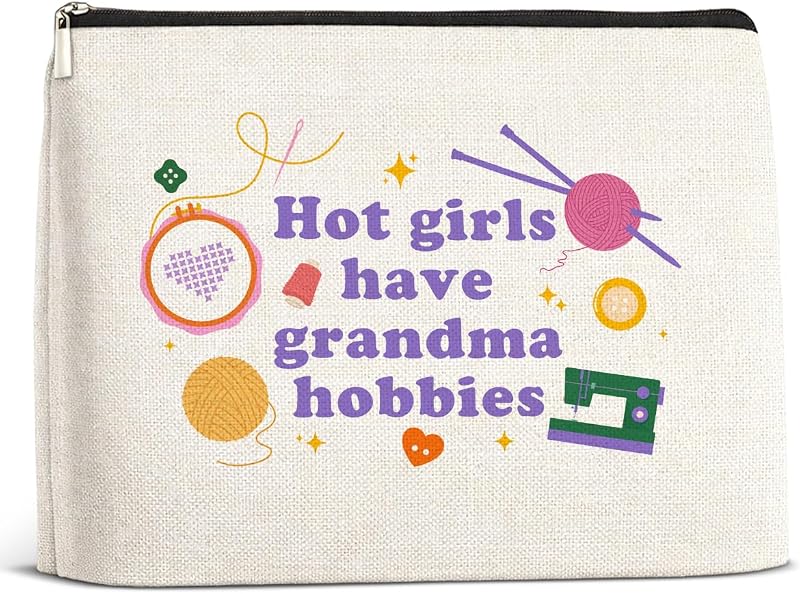 Crochet Gifts Makeup Bag for Crocheters Lovers