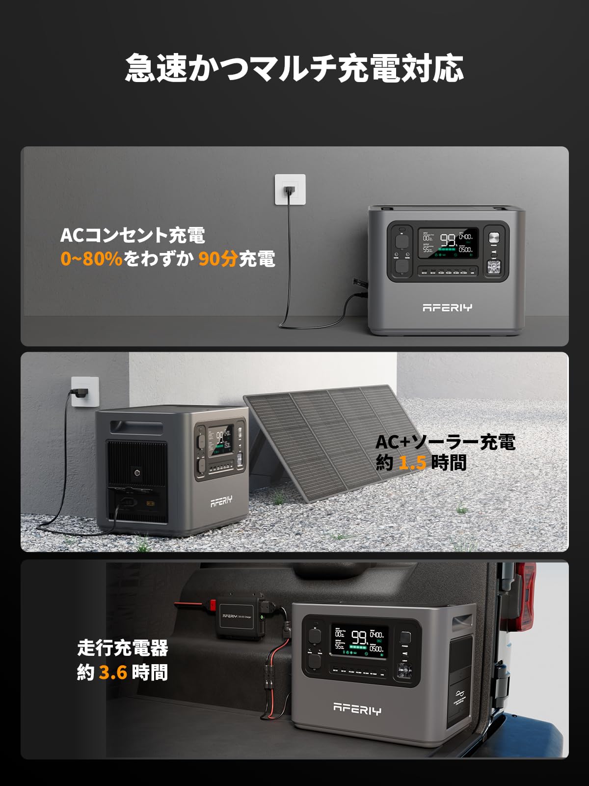 Amazon.co.jp: AFERIY Haven2400 ポータブル電源 2048Wh 大容量 