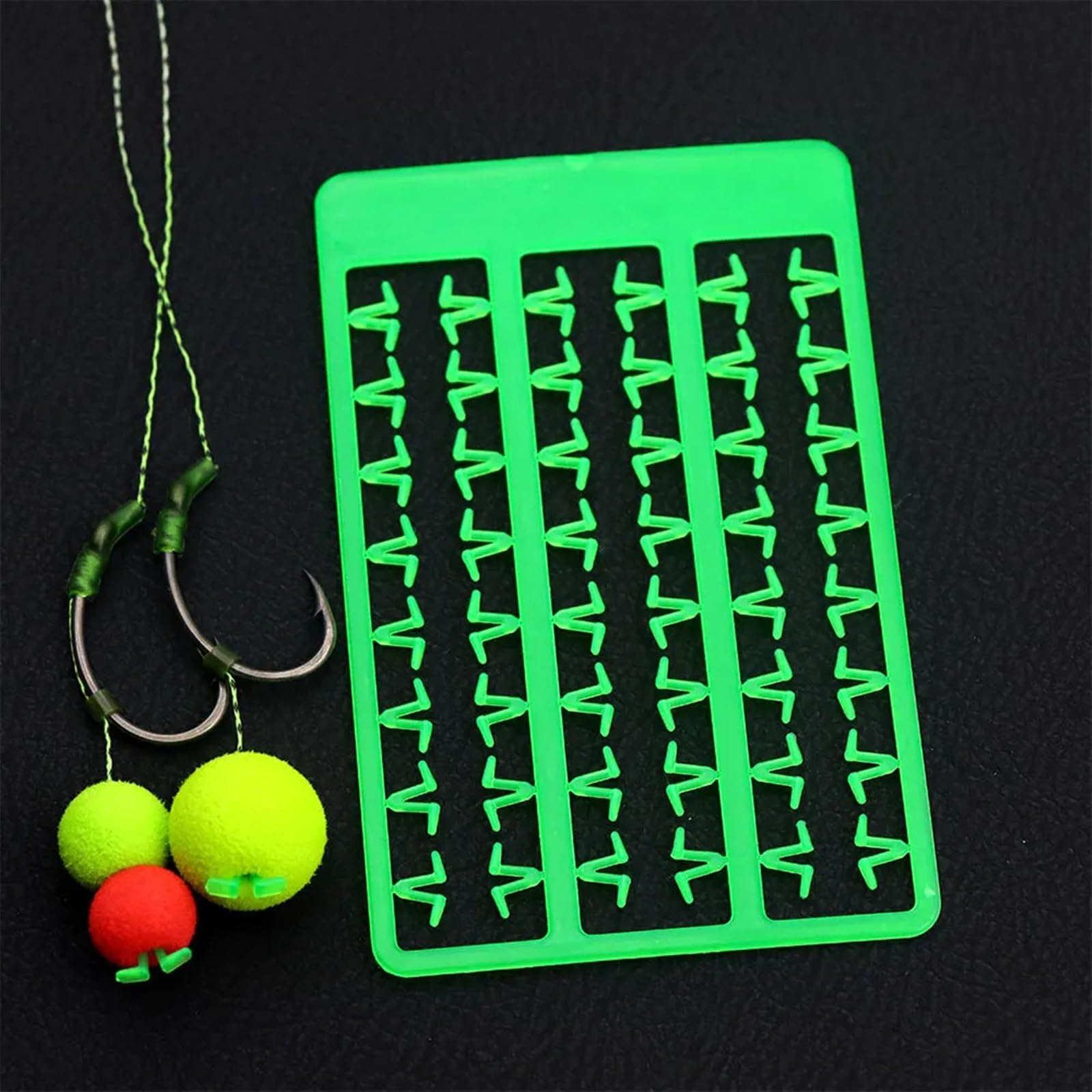 10 Tarjetas Línea de Pesca Extensión de Cabello Cuentas de Tope Aparejo de Carpa Cebo Boilie Tapones for Pesca Accesorios de Línea de Anzuelo de Carpa Aparejos Pesca en Barco Herramienta de Pesca Pesc