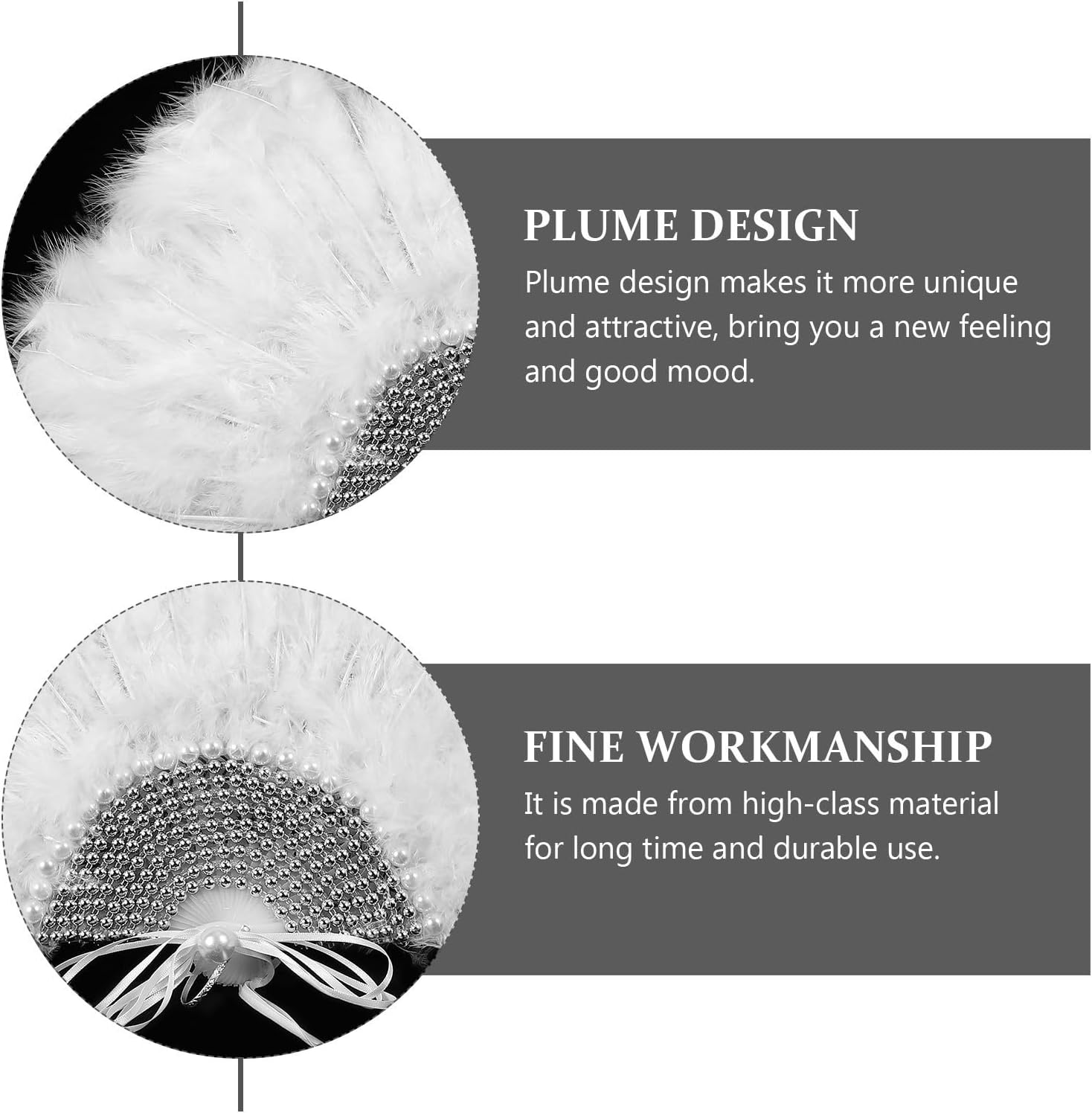 Handheld Plume Fan for Bride Wedding Stage Display