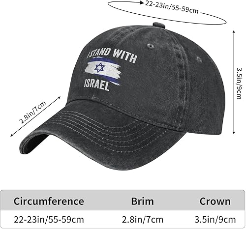 Miniatura 6 de HILLBACK I Stand with Israel I Stand for Peace Israeli Flag Jewish I Support Israel Hat Trucker Hat Men Dad Hat for Men Dad Hat for Men Women