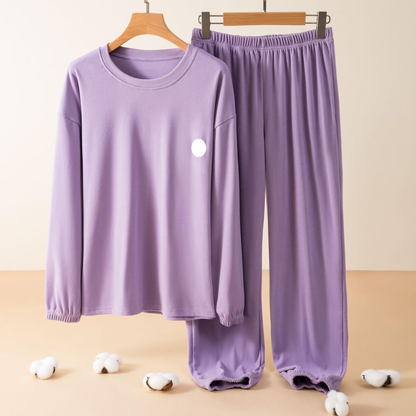 Sleepwear Co Ord - Set pigiama da donna con maglia e pantaloni da notte
