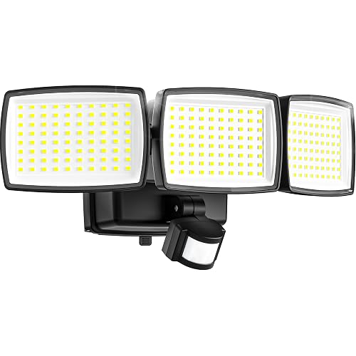 Battery Powered Motion Sensor Outdoor Lights, 1500LM Flood Lights IP65 Waterproof Security Light Motion Detector Lights Wireless for Outside Yard 1Pack