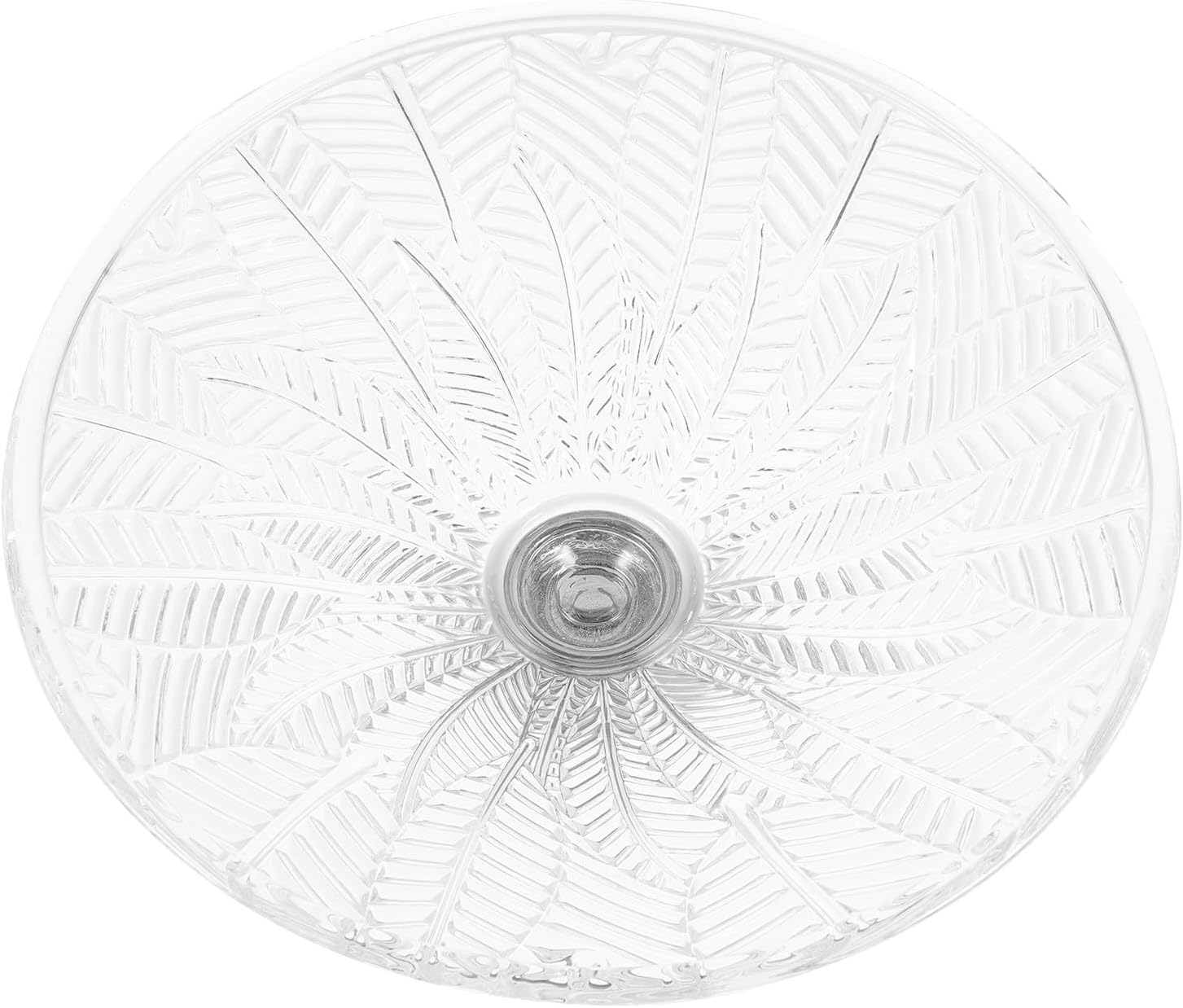 Footed Leaf-shaped Glass Fruit Bowl Silver Base Large Decorative Snack Tray Modern Candy Dish for Living Room Dining Table Wedding Display