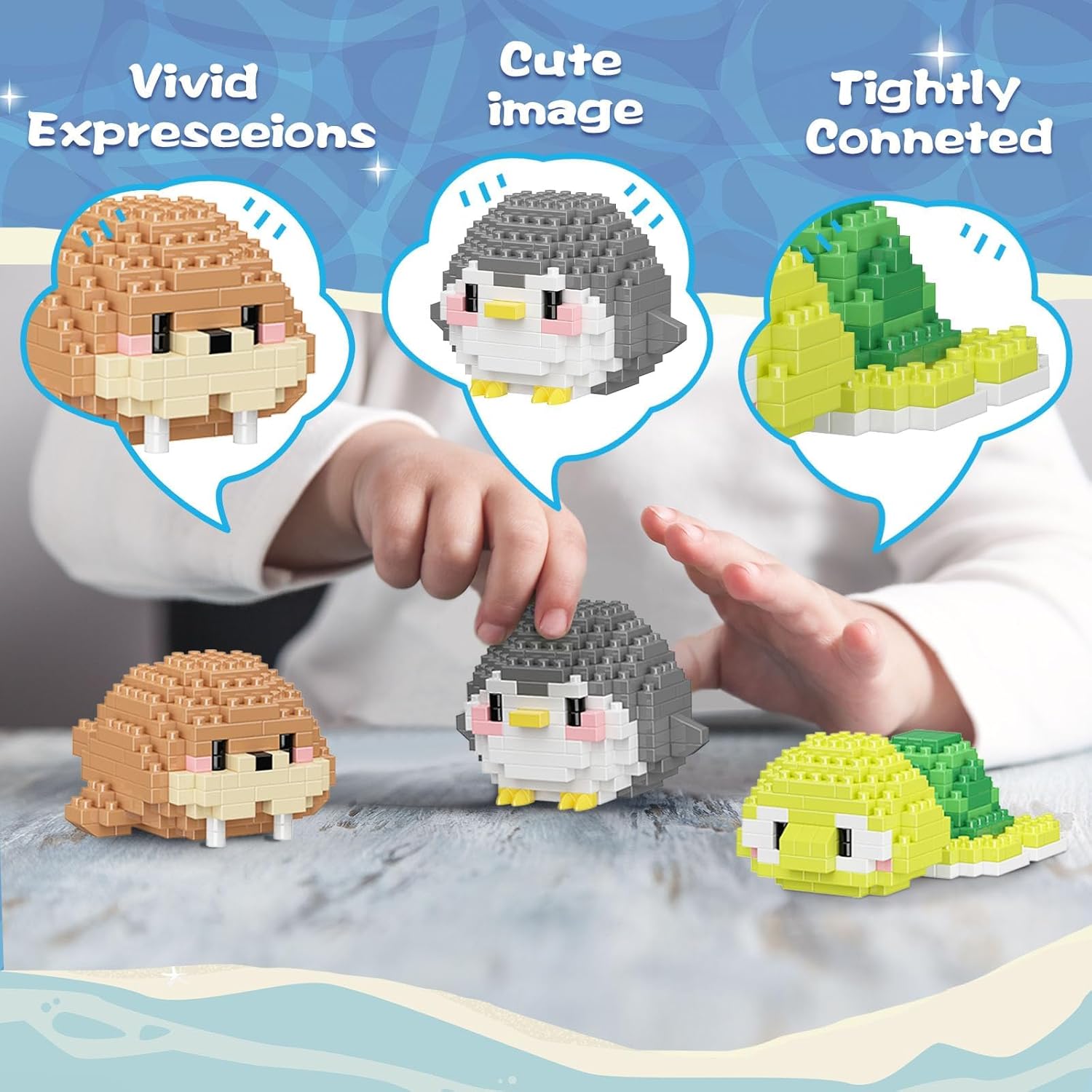 Micro Building Blocks Sets, 12 in 1 Cute Aniamls Series for Kids Birthday Party Favors, Mini Building Blocks, Micro Building Kit Toys, Building Blocks for Adults & Kids