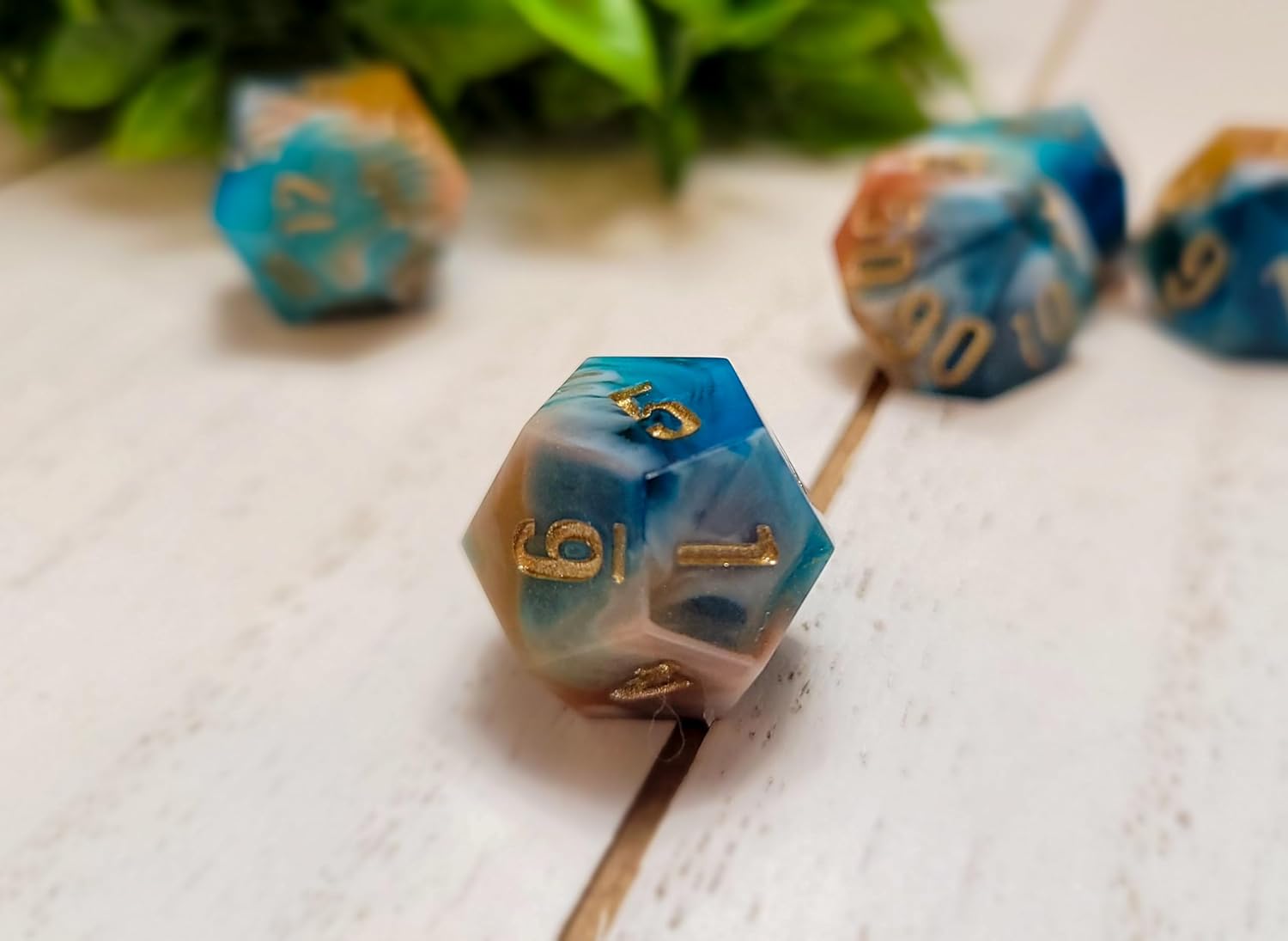 The Aqua Reefs, Dice Set, Sharp Edge Dice Set, RPG Dice Set, DND Dice Sets