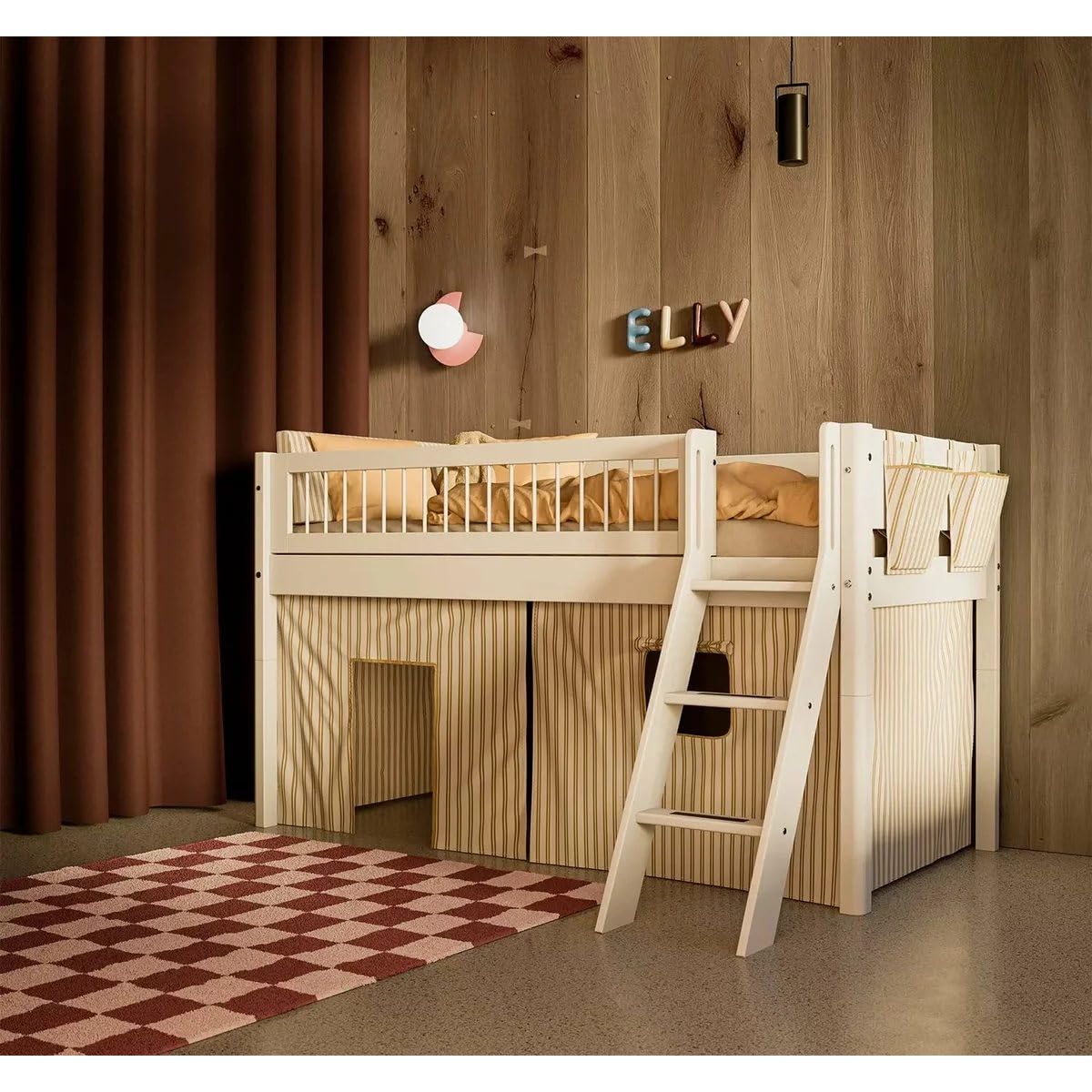 Flexa Dawn Rideaux de Jeu pour lit mi-Hauteur Motif Rayures