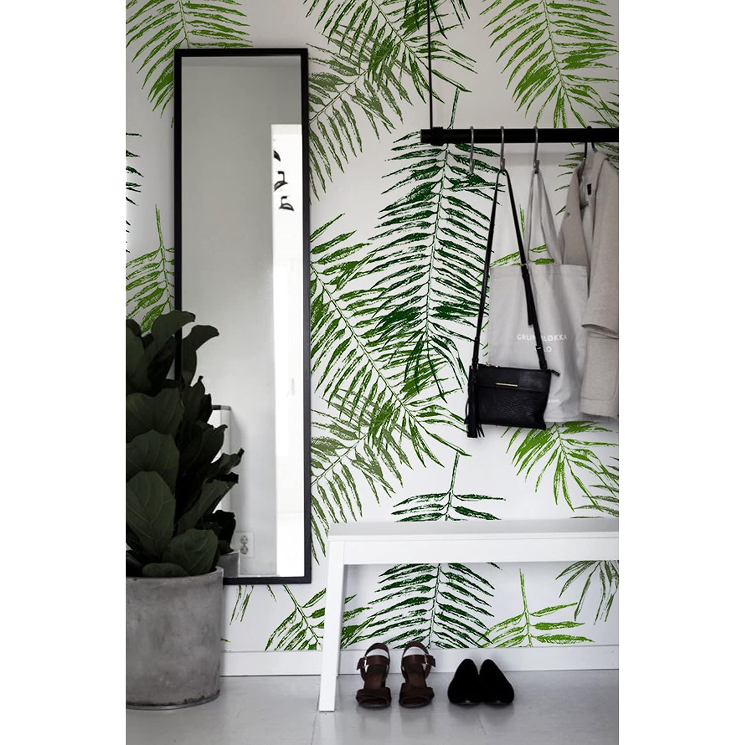 Stickers Muraux Palmiers Floraux pour Créer une Ambiance Jungle dans le Salon