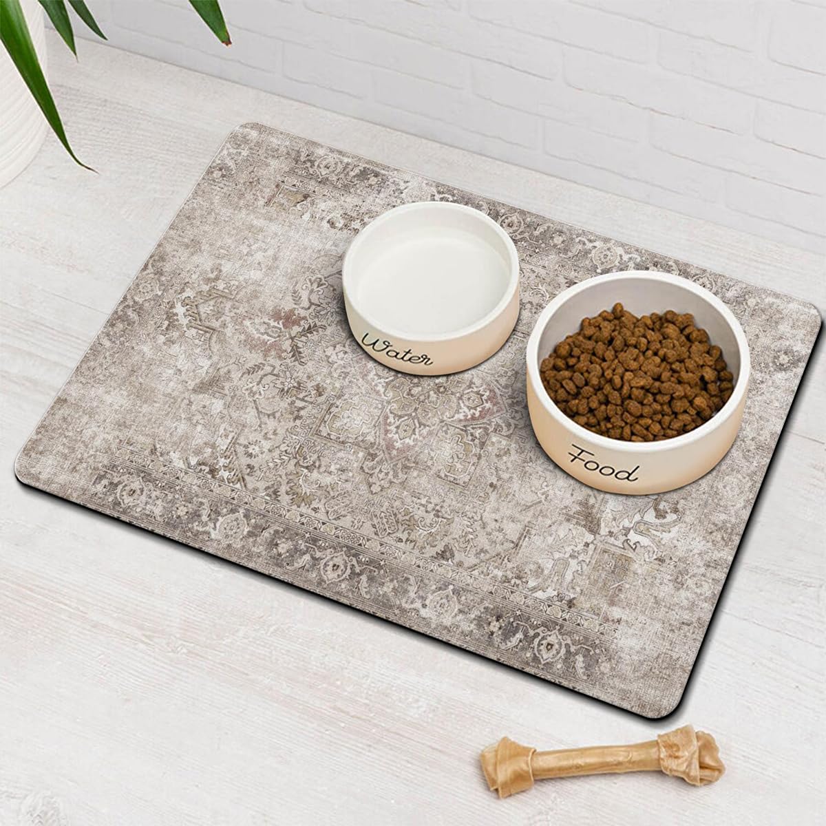 Tappetino per cibo per cani per pavimenti impermeabile tovaglietta per animali domestici ciotole per cibo e acqua, accessori per cani ecologici Diatomite Forniture per animali domestici 43,2 x 76,2 cm