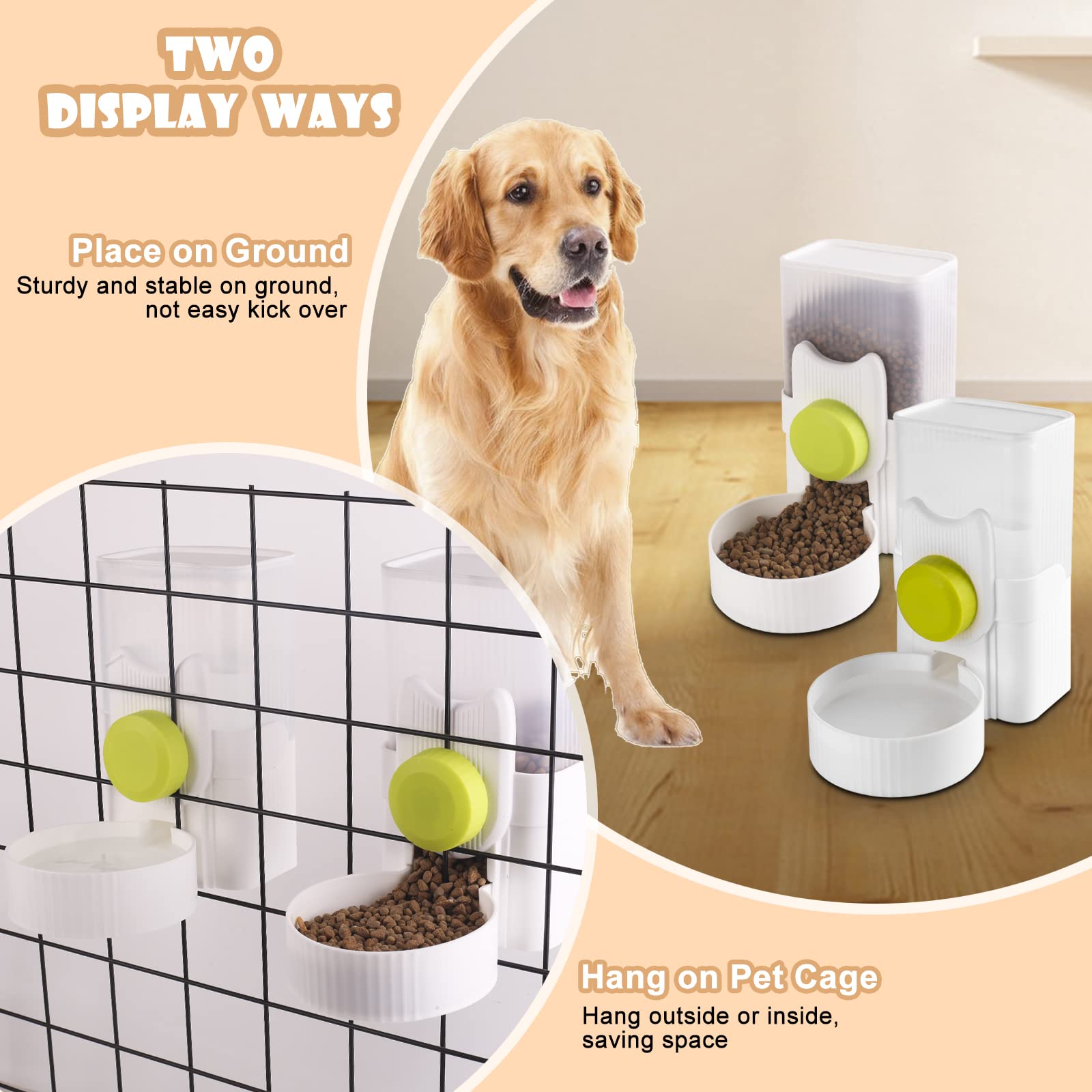 Automatischer Futterspender & Wasserspender Für Hunde & Katzen | 2-in-1 Hängend, 1 Liter, Selbstnachfüllend
