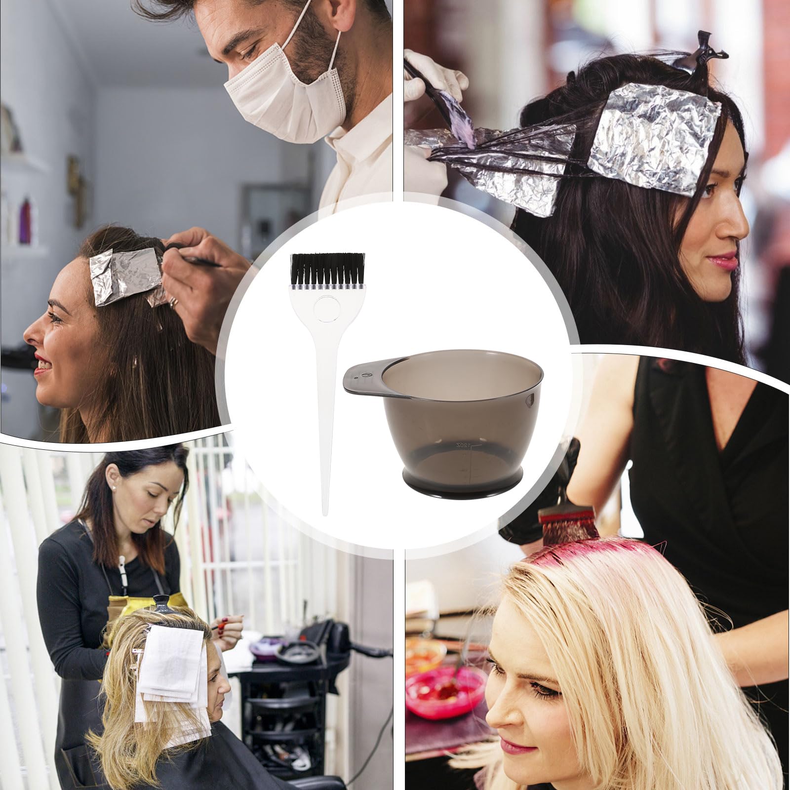 Profesjonalny zestaw do farbowania włosów w salonie fryzjerskim, zestaw do farbowania włosów, olejki do włosów, narzędzia z miską do barwienia i farbowaniem, salon DIY