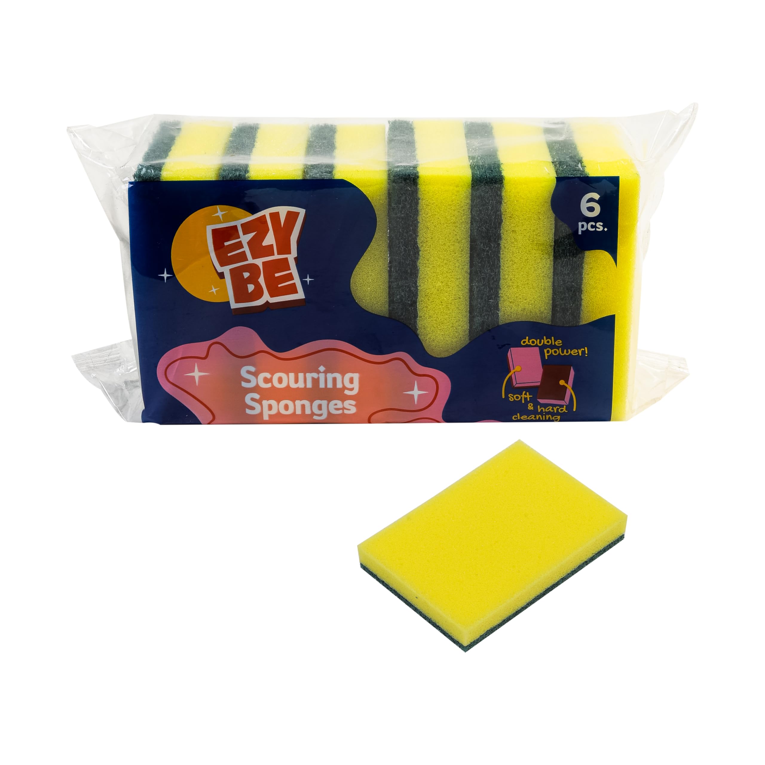 Ezybe scouring Scrub Sponge for Cleaning Kitchen Scrubber with Sponge Scratch Proof Scrubber with Stain Splitter net for All Type Dish Washing & Heavy and Oily Stains Cleaning 6 pcs (Pack of 2) (B0D73R61TS) Amazon Price History, Amazon Price Tracker