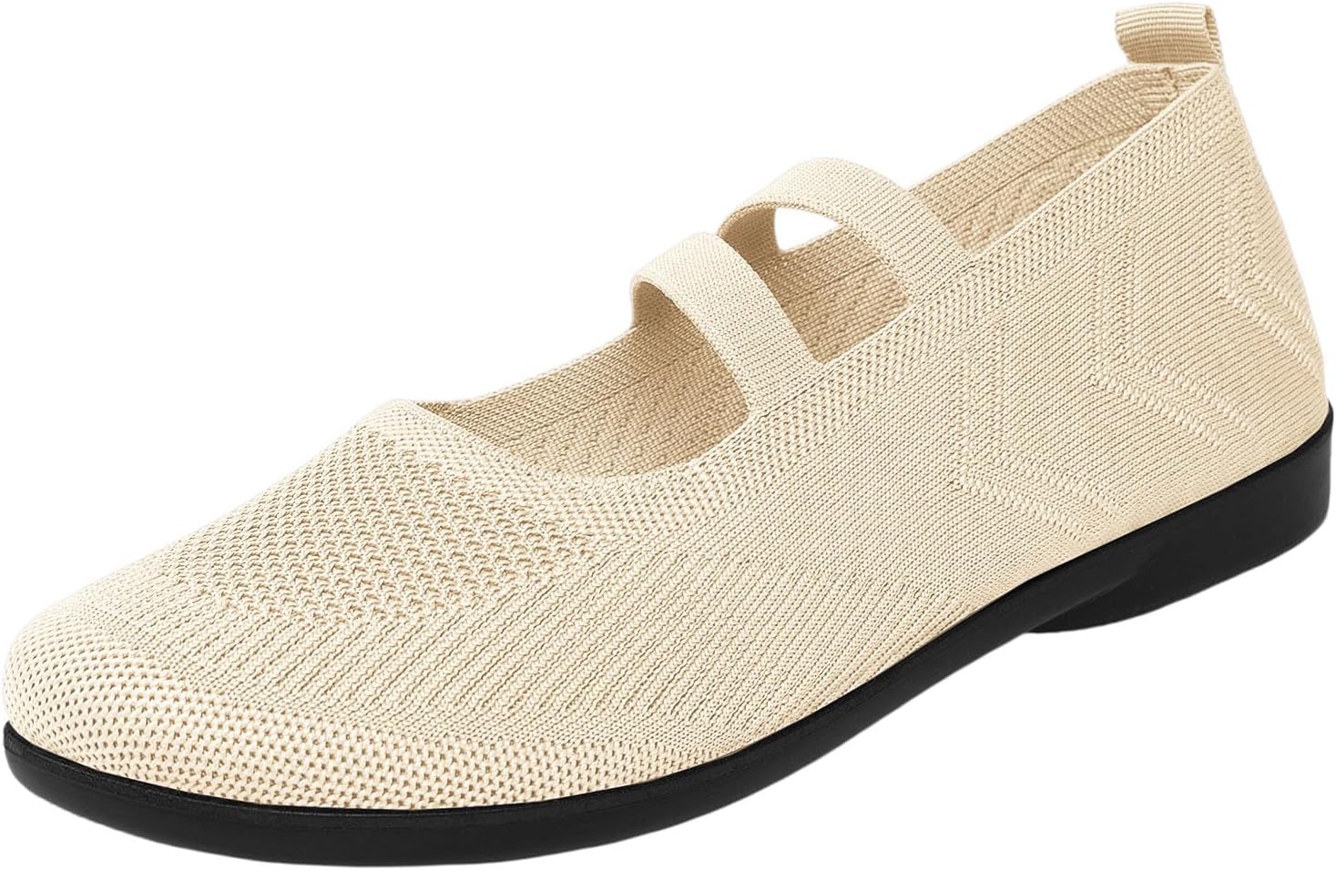 Ballet Flats Shoes for Women Breathable Mesh Hollow Out Zero Drop Sneakers Lightweight Casual Wide Toe Box Knitted Walking Shoes Comfortable Round Toe Loafer Dress Shoe