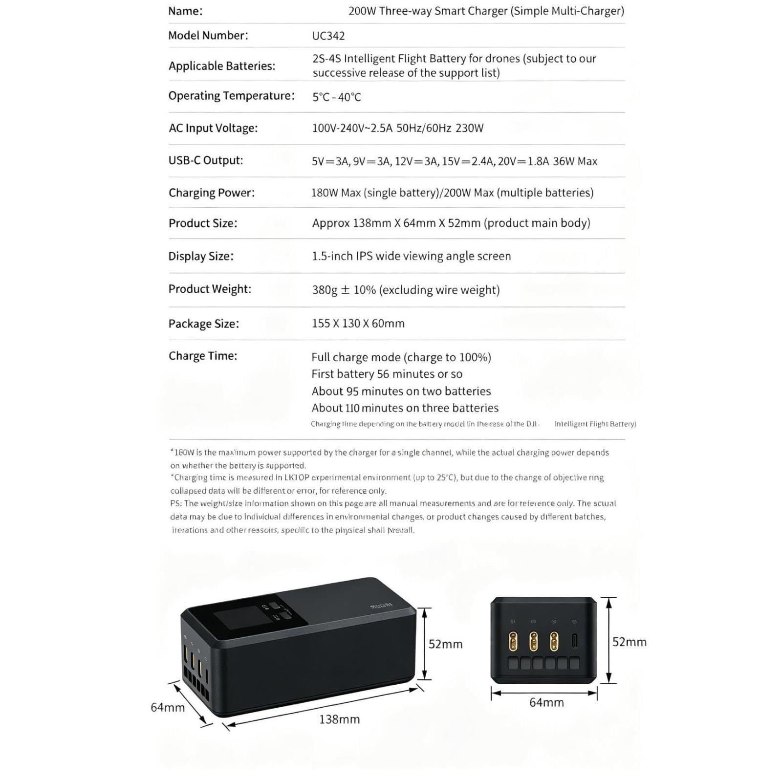 Hub Di Ricarica For Batteria Matrice 4 Da 200 W Compatibile Con DJI Matrice