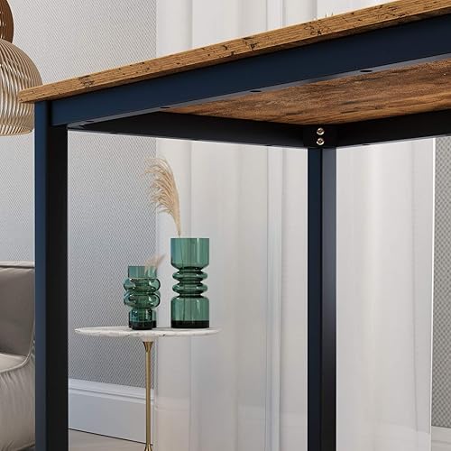 Miniatura 76 de DlandHome Escritorio pequeño para computadora de 31.5 pulgadas, mesa de escritura para espacios pequeños, mesa de estudio, escritorio para Nogal