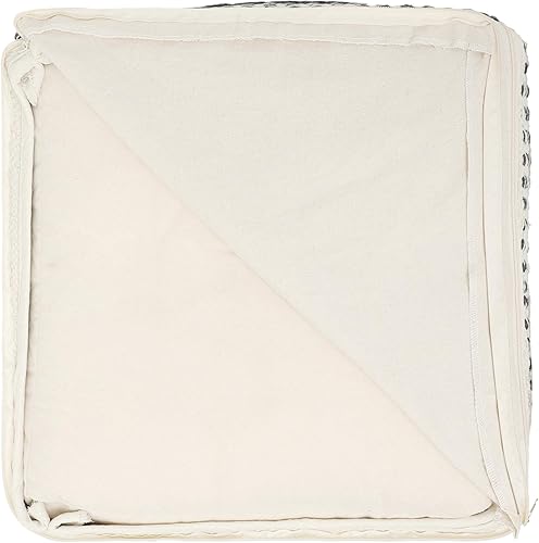 Miniatura 6 de REDEARTH · Puf acolchado otomano con relleno texturizado, cubo de almacenamiento, puf de asa, reposapiés para sala de estar, dormitorio, guardería,