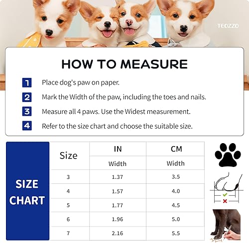 Miniatura 4 de Botas de nieve para perro, botas de nieve para perros de invierno, botas y protector de patas, botines cálidos para perros con tira reflectante,