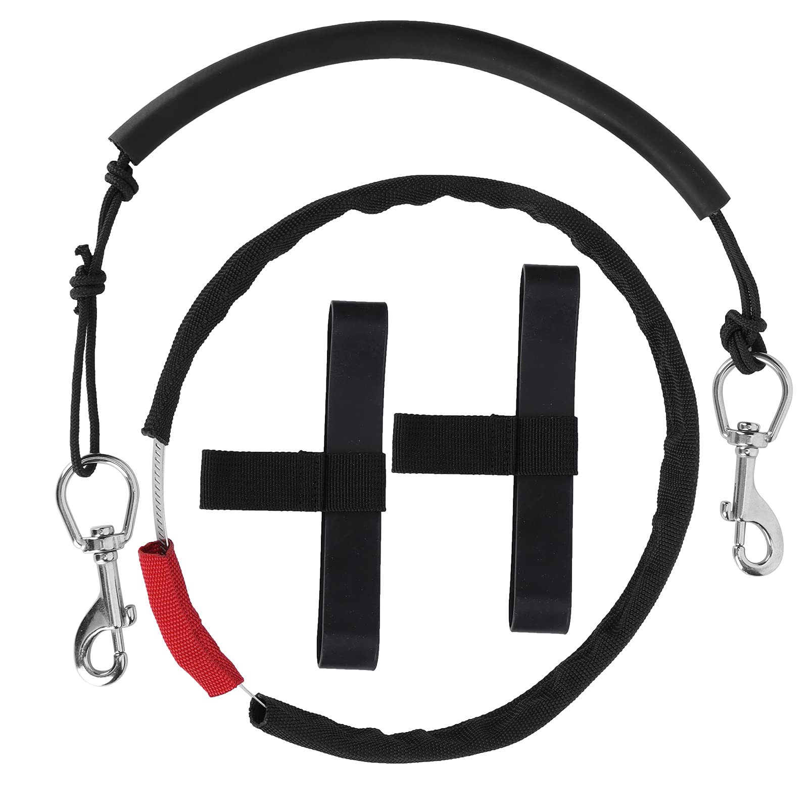 Yuezhongoo Diving Stage Bottle Side Mount Strap Kits Bottle Rigging Carrying Strap with End Clip for Diving Underwater Activities (Large)