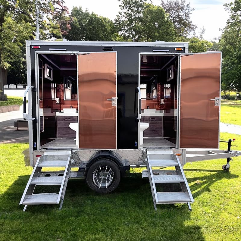 Portable Toilet for Sale, Compact Flushable Mobile Toilet with High Weight Capacity, Privacy & Waste Bags - Ideal for Festivals, Events, Emergency, Business Use
