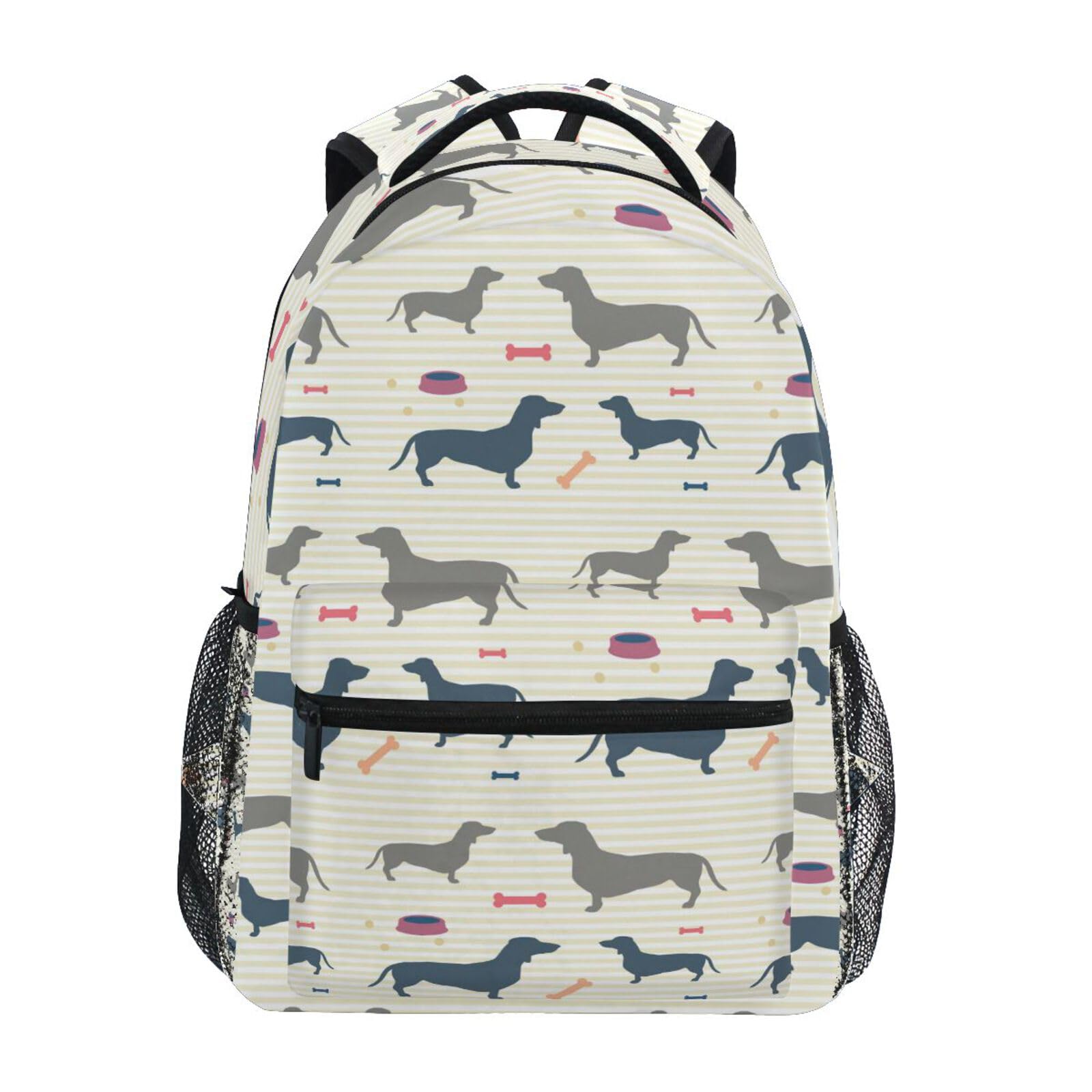 SUABO Dachshund Backpack for School Student Laptop iPad Tablet Travel School Bag for Boys Daypack