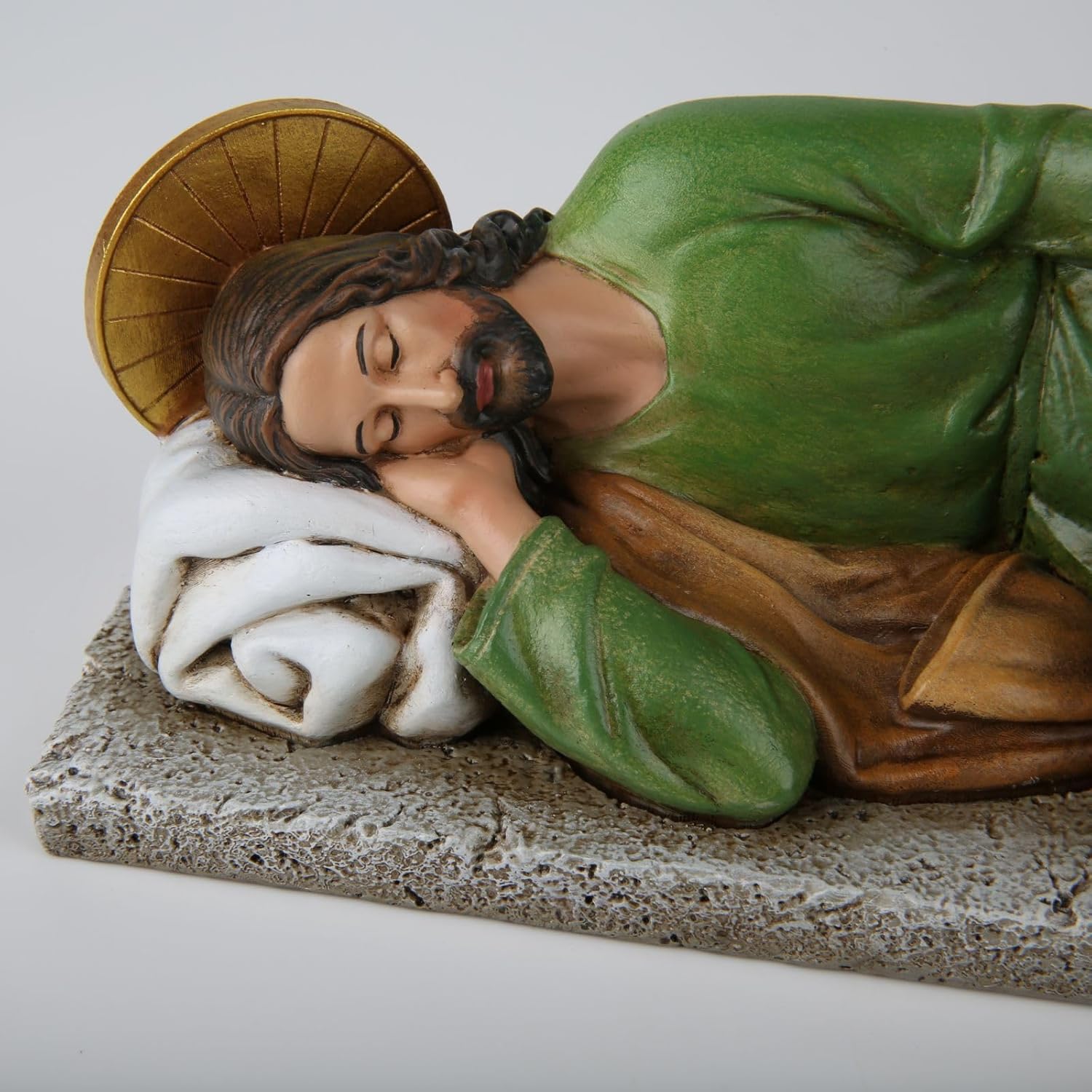 Renaissance Sleeping St. Joseph Statue,Home Décor Sleeping Joseph Figurine,Catholic Statue Patrons for Church,Devout Gift,Prayerful Inspiration,9 inches L San José Estatua(Full Color) - Image 6
