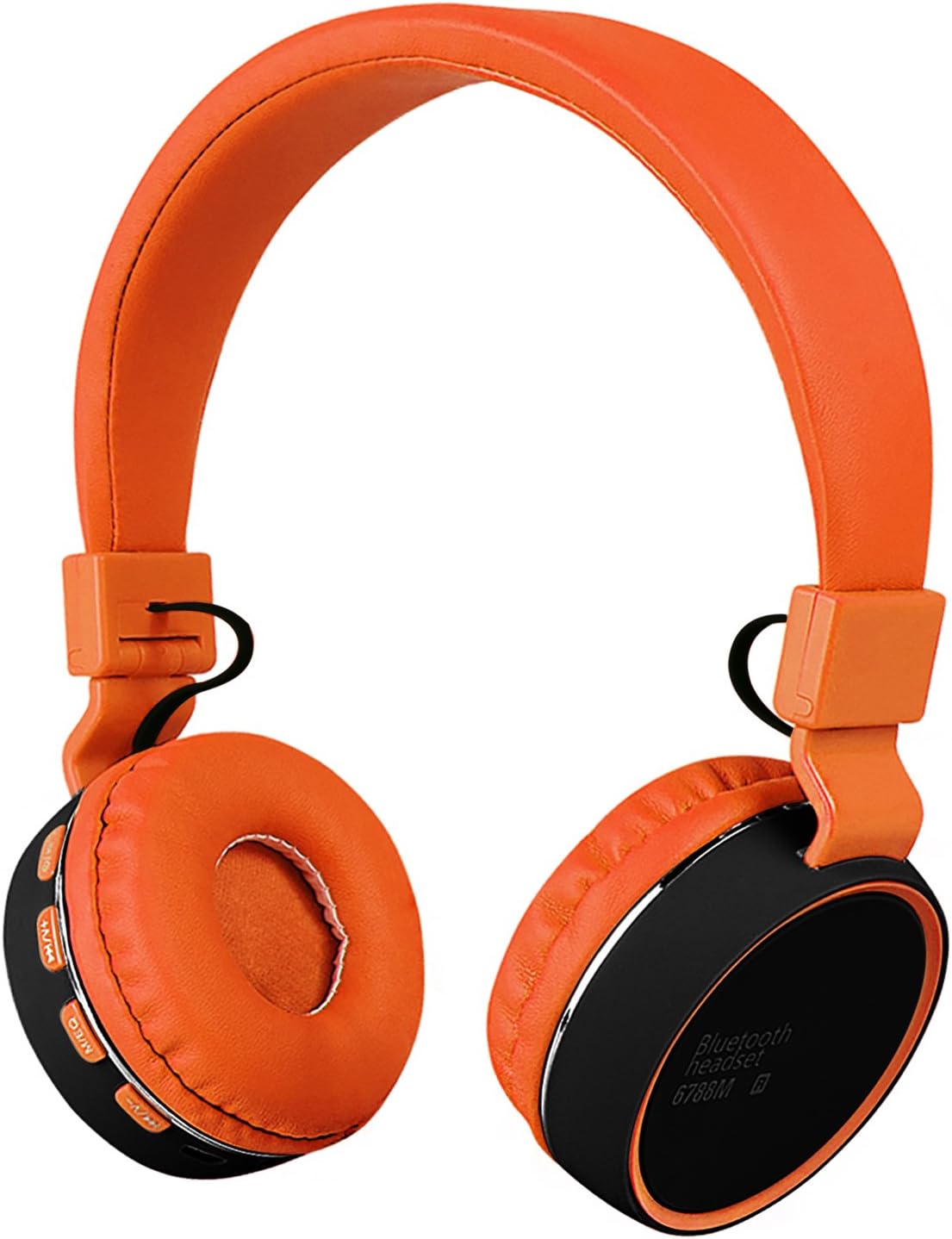Votones Bluetooth Headphones for Kids Adjustable Wired/Wireless Headset With Build-in Mic Children Boys Girls Earphones for Smartphones PC Music Gaming Kids Headphones (Orange)