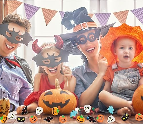 Miniatura 4 de 90 borradores de Halloween para niños, calabaza 3D, fantasma, esqueleto, murciélago, gato, mini borrador de goma novedoso para niños, estudiantes,