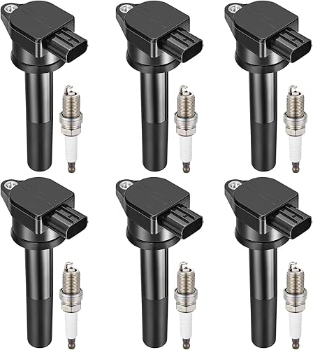 Vista 15 de BDFHYK Paquete de bobinas de encendido UF535 y bujías de iridio 95983 compatibles con Mercedes-Benz C230 C280 CLK350 E350 ML350 SLK280 Dodge