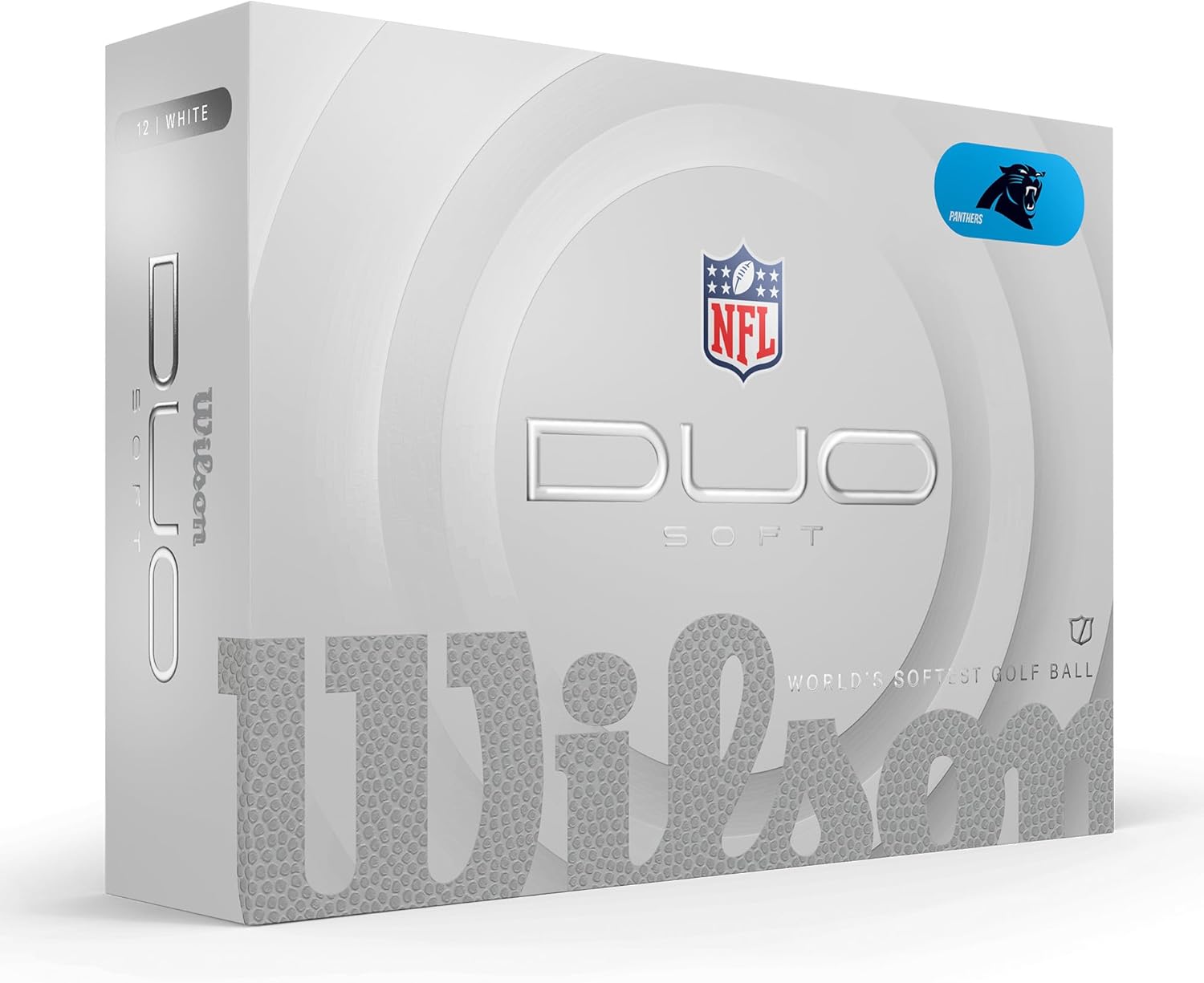 WILSON 2025 Duo Soft NFL Golf Ball - 12 Balls, White, Atlanta Falcons