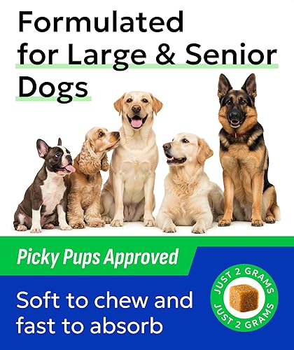 Miniatura 9 de Bark&Spark Senior Advanced Glucosamina Condroitina para perros  Alivio del dolor en las articulaciones de la cadera  Masticables para las