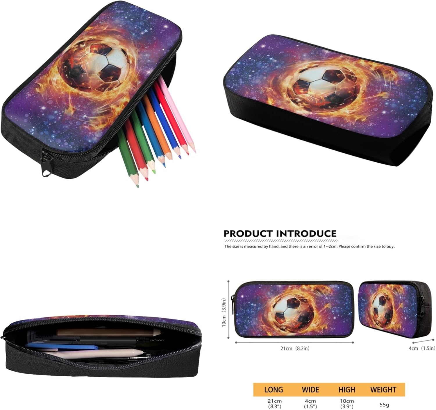 4 PCS Football Backpack for Boys 8-10/12-14 with Lunch Box Kids Bookbag,Lunchba,Pencil Bag,Water Bottle Holder,Elementary School Bag Student Bookbag Middle Student Back Pack Schoolbag
