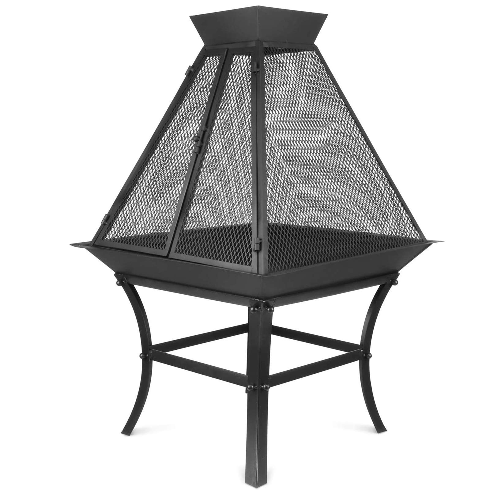 Buy 24 Inch Outdoor Wood Burning Fire Pit, Campfire Stove with Spark