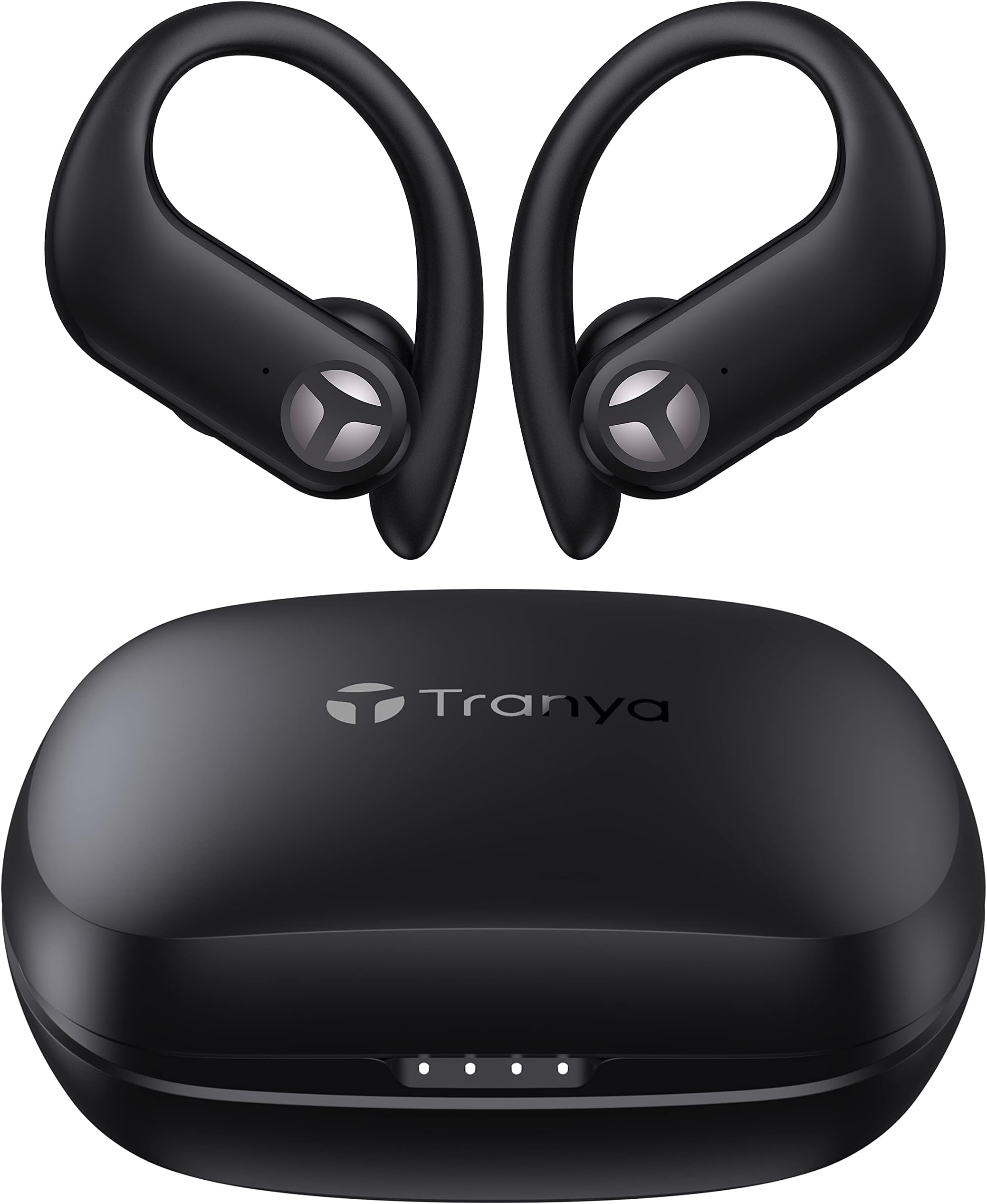 TRANYAX5 Wireless Earbuds Bluetooth with Ear Hook, 32H Playtime with USB-C Charging, IPX5 Waterproof for Workout