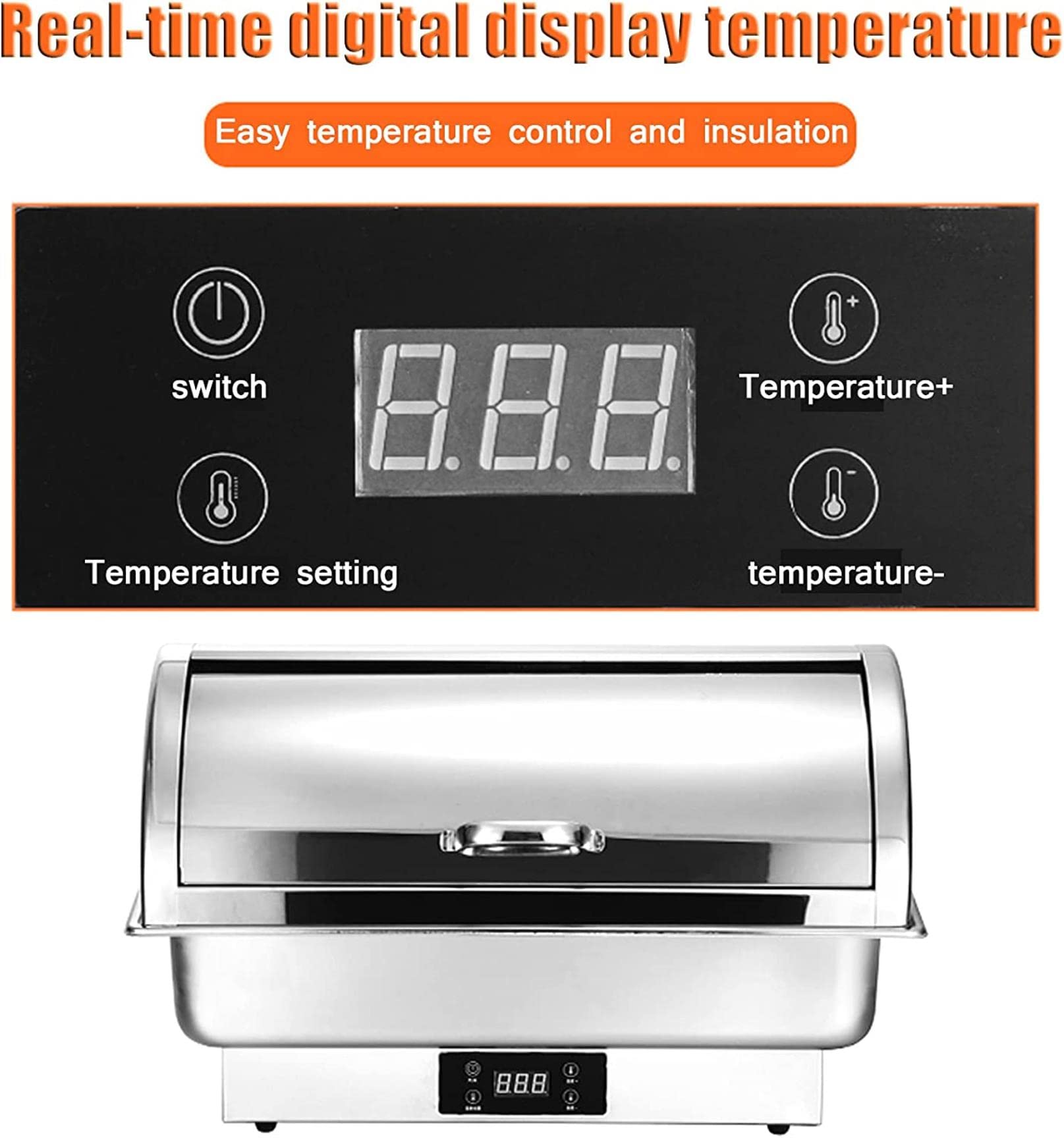 Chafing Dish, Calentador De Buffet Platos De Chorro De Acero Inoxidable Servidores Buffet Y Calentadores Calentadores De Alimentos Comerciales De 9l Catering Rectangular Chafer Warmer Set Para Buffe