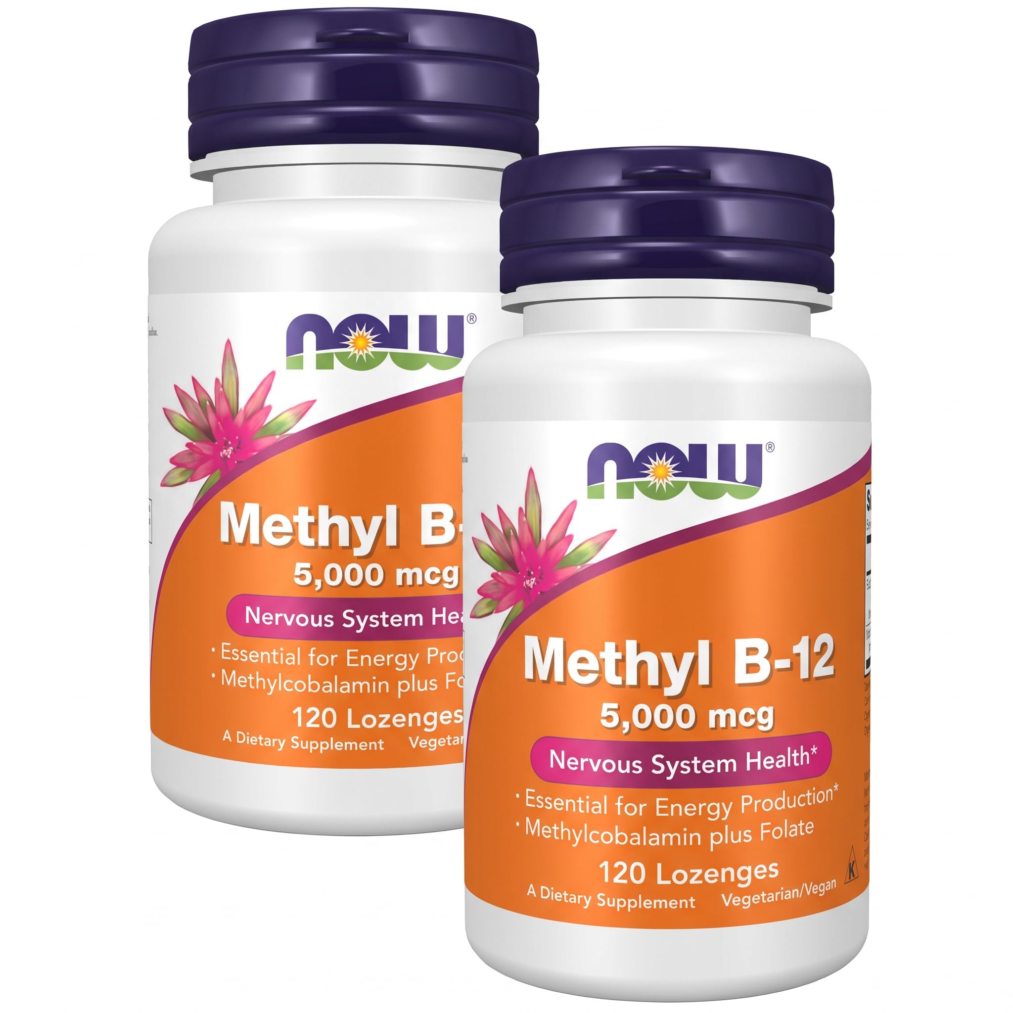 NOW Supplements, Methyl B-12 5000 mcg, Nervous System Health*, 120 Lozenges — Amazon image 10