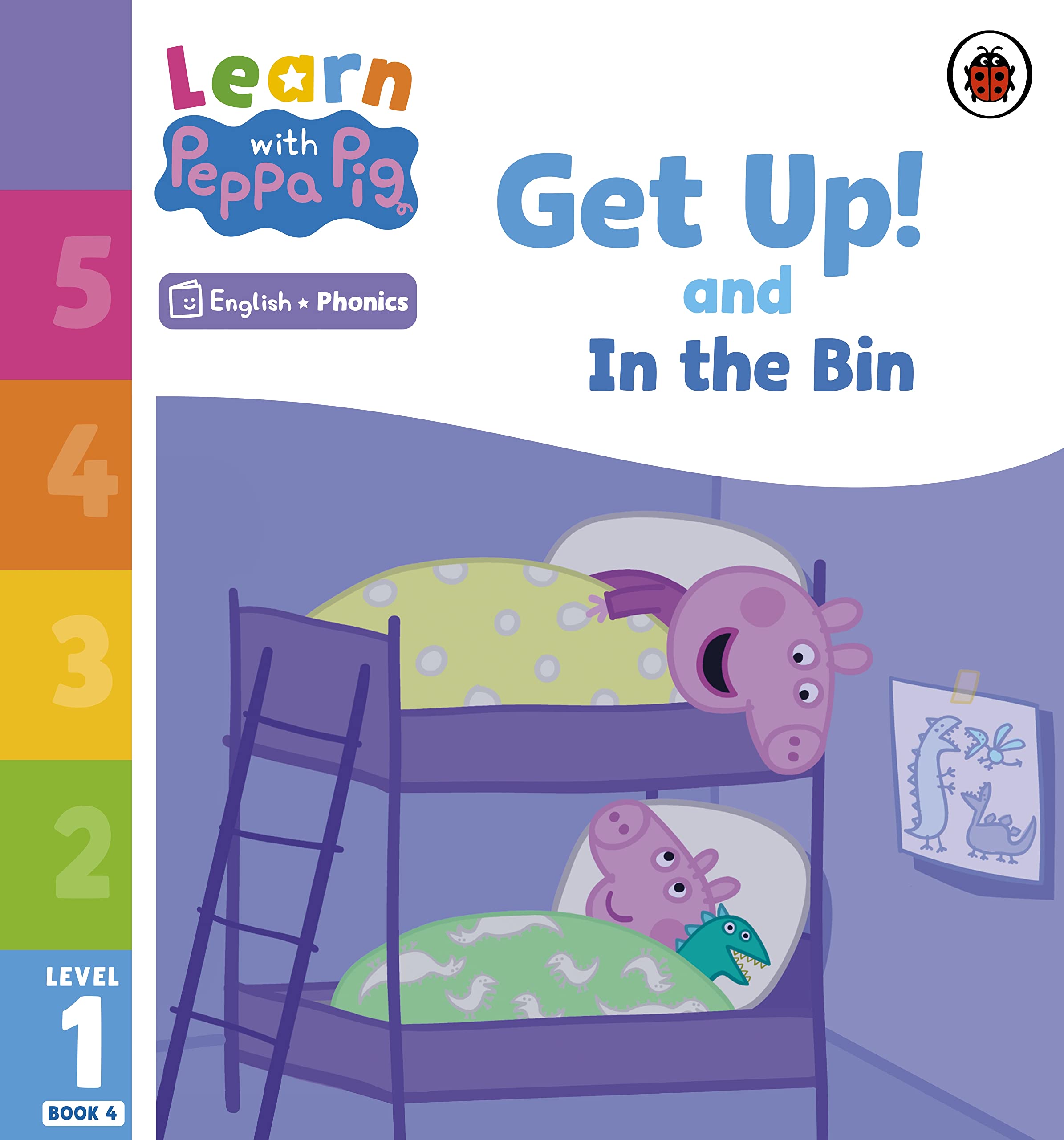 Learn with Peppa Phonics Level 1 Book 4 – Get Up! and In the Bin (Phonics