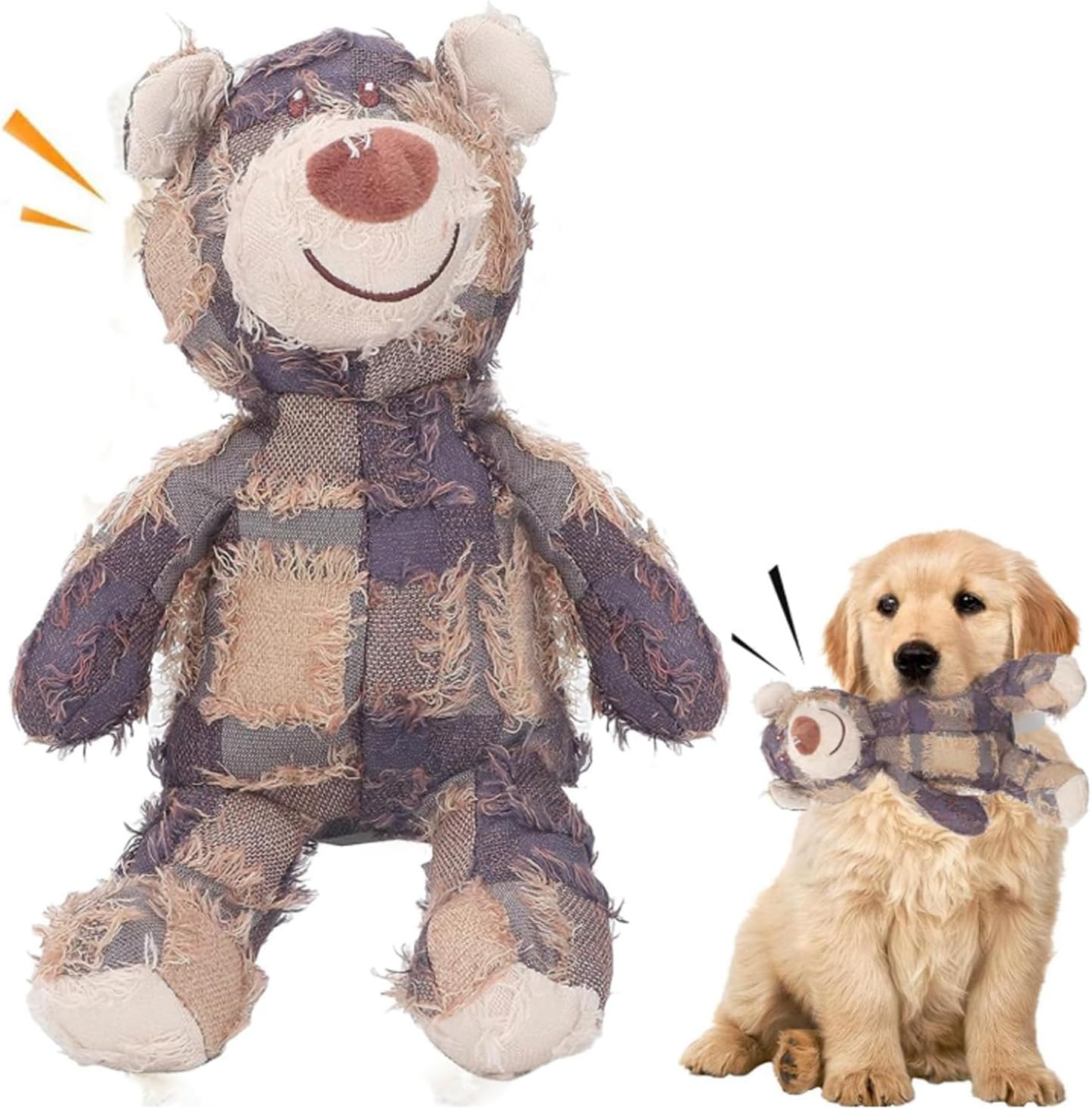 Bear Dog Toys, Plush Dog Toy Bear, Soft Squeaky Dog Chew Toys, Dog Toys For Chewers, Dogs Teddy Toy For Pets
