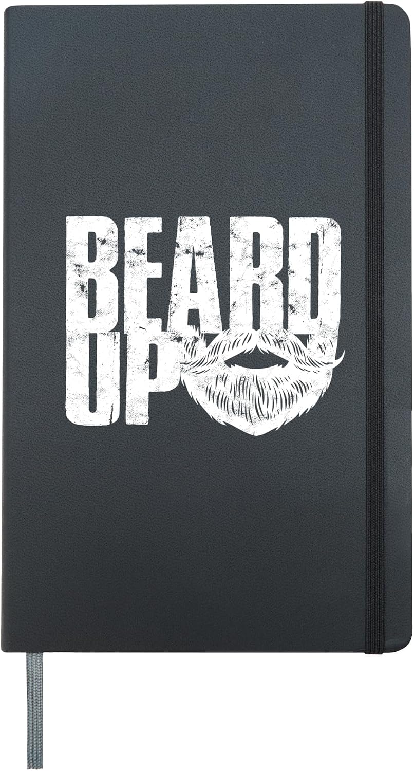 Beard up - Beard Hardcover Journal, Black
