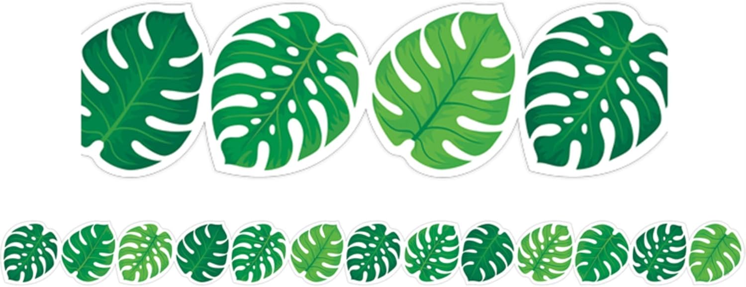 Creative Teaching Press Palm Paradise Monstera Leaves Border (10215)