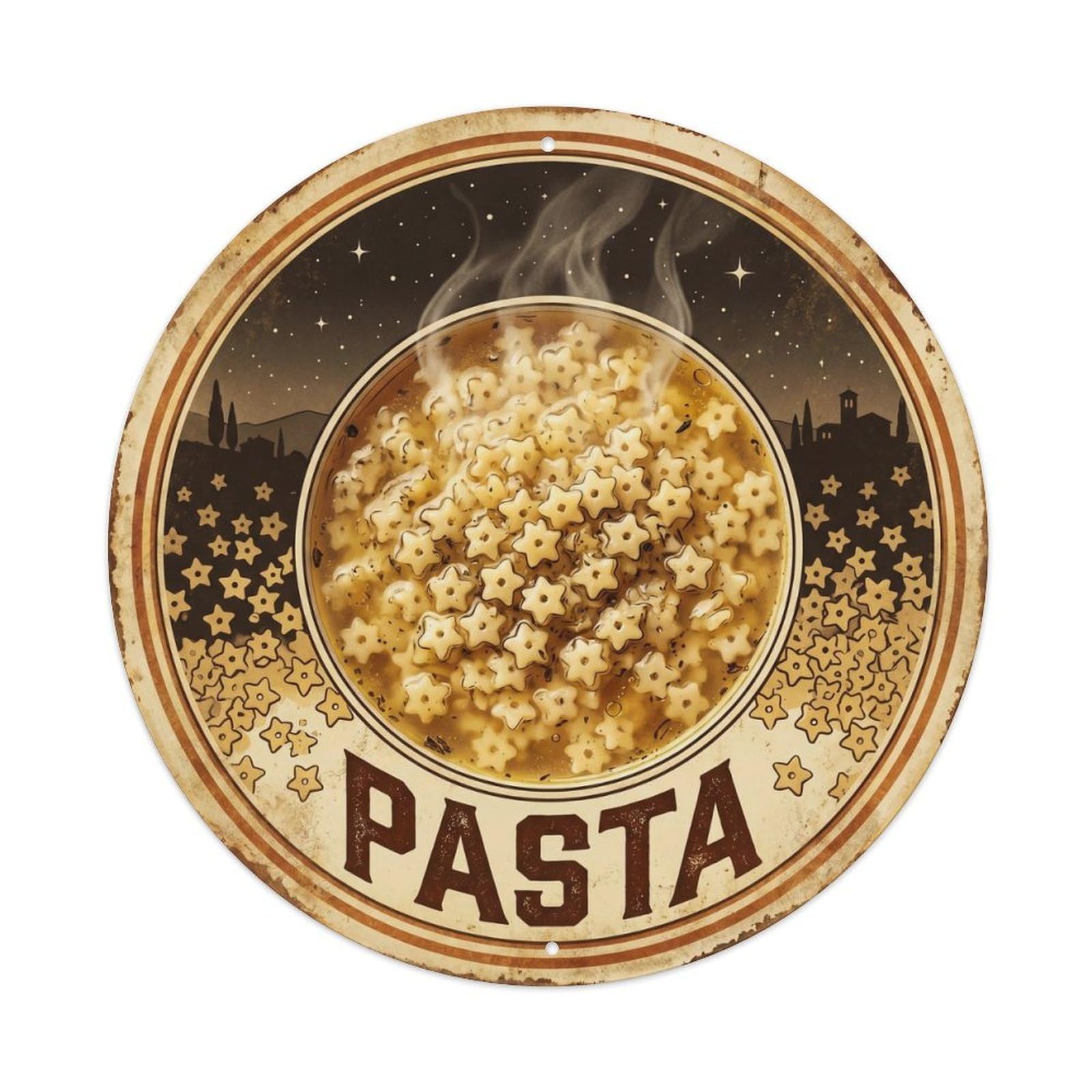 Italian Restaurant Pasta Cuisine European Food Vintage Metal Tin Sign