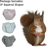 Vista 7 de Pañales lavables de ardilla – Pañales de tela reutilizables extra pequeños para mascotas, altamente absorbentes, a prueba de fugas, pantalones