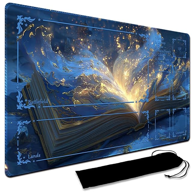 Alfombra de juego para MTG, con almacenamiento impermeable Negro Bolso Tamaño 60 x 35 cm